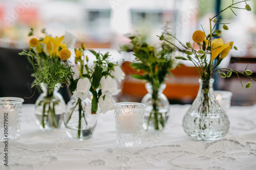table arrangement at a wedding © Dennis