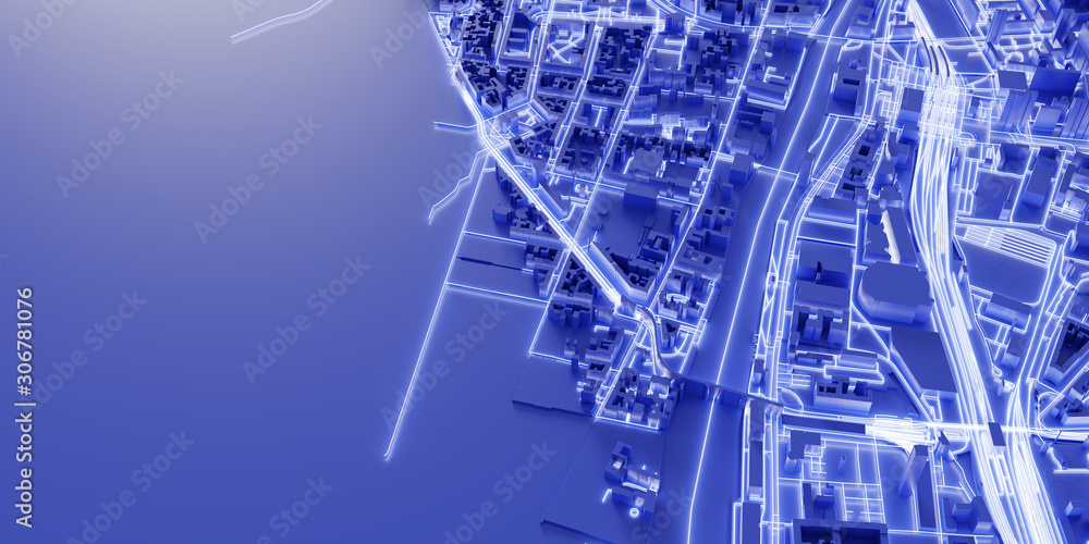 Techno mega city; urban and futuristic technology concepts, original 3d rendering Techno mega city; urban and futuristic technology concepts, original 3d rendering