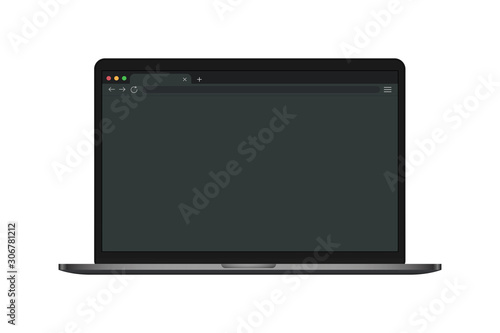 Computer browser Web window screen mockup vector