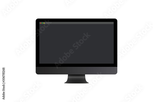 Computer browser Web window screen mockup vector