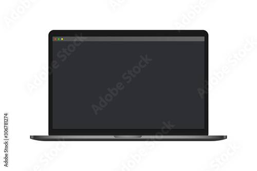 Computer browser Web window screen mockup vector