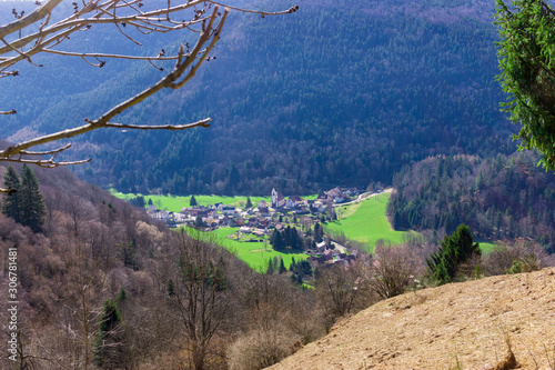 Mittlach village in Vosges Mountain France. photo