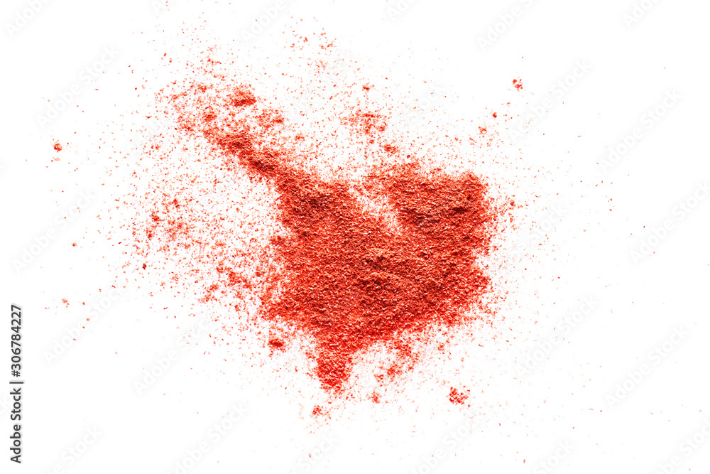 ground red pepper on a white background