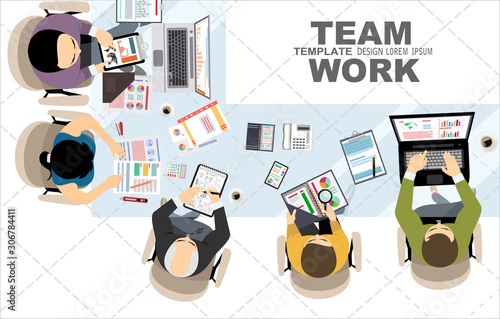 Flat design illustration concepts for business analysis and planning, consulting, team work, project management, financial report and strategy . Concepts web banner and printed materials.