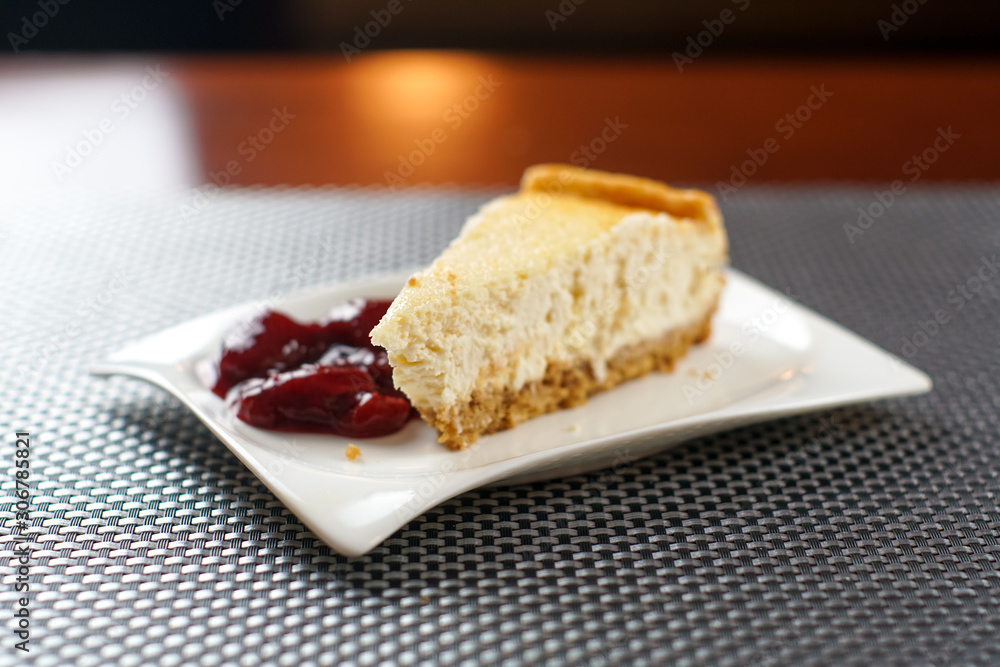 Cake on a restaurant table Cake on a restaurant table