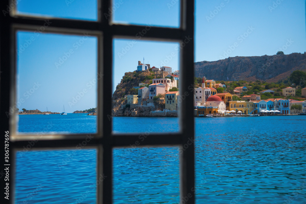 Greek island Kastellorizo. Dodecanese. Greece. View from the window