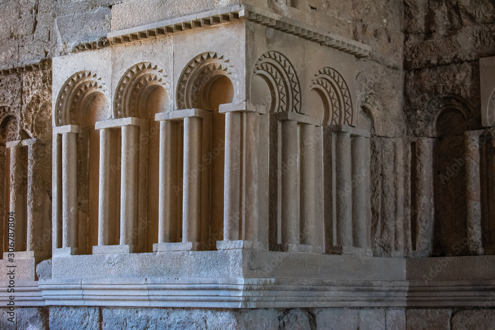 Columns at the Citadel in Jordan