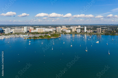 Sarasota downtown drone aerial landscape photo