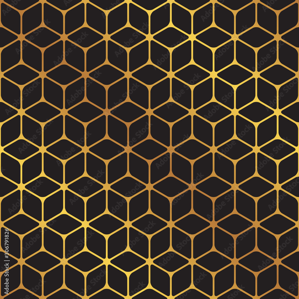 Seamless golden cube pattern texture background wallpaper Seamless golden cube pattern texture background wallpaper