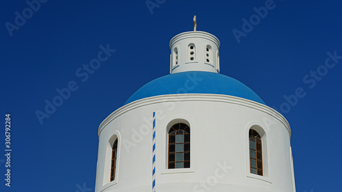 White-blue temple in Greece