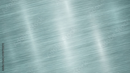 Abstract metal background with glares in light blue colors