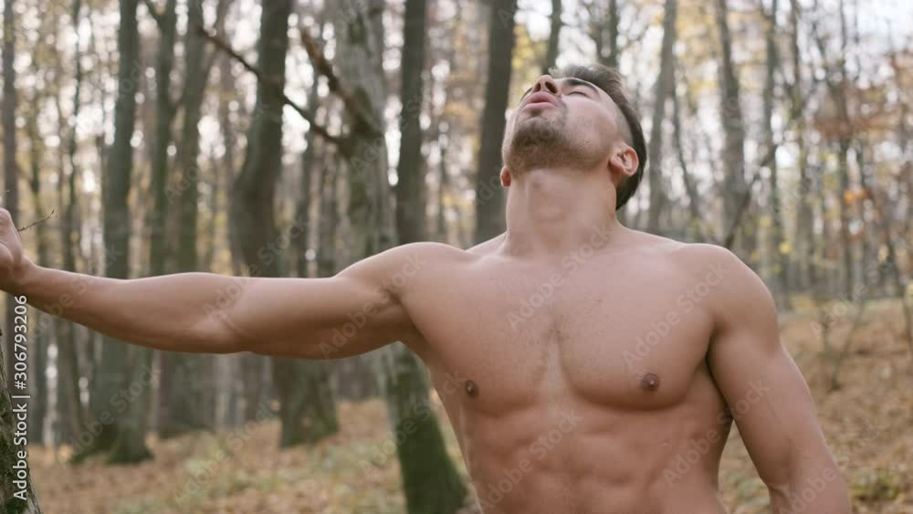 Portrait Of Young Guy With Athletic Body. Portrait Of Young Guy With Athletic Body.