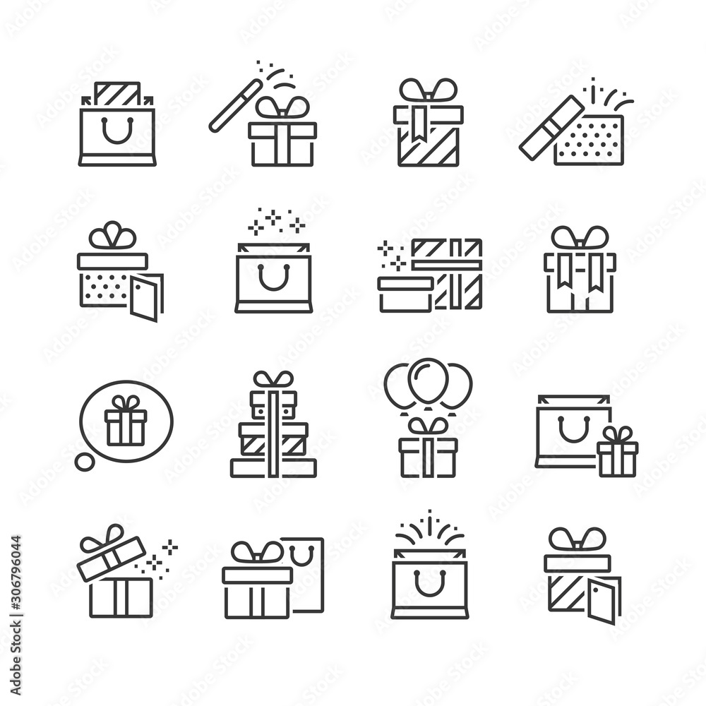 Set of gift boxes icon Set of gift boxes icon