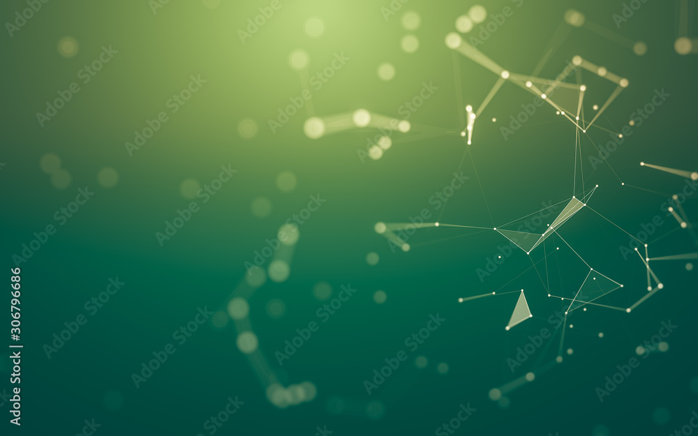 Abstract background. Molecules technology with polygonal shapes, connecting dots and lines. Connection structure. Big data visualization. Abstract background. Molecules technology with polygonal shapes, connecting dots and lines. Connection structure. Big data visualization.