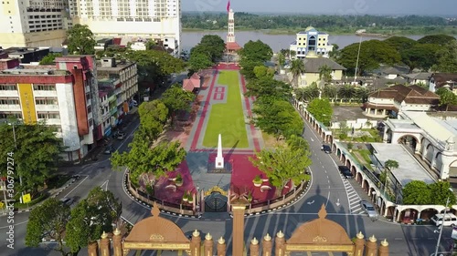 Aerial view of a public park in the city of Kota Bharu in Kelantan.