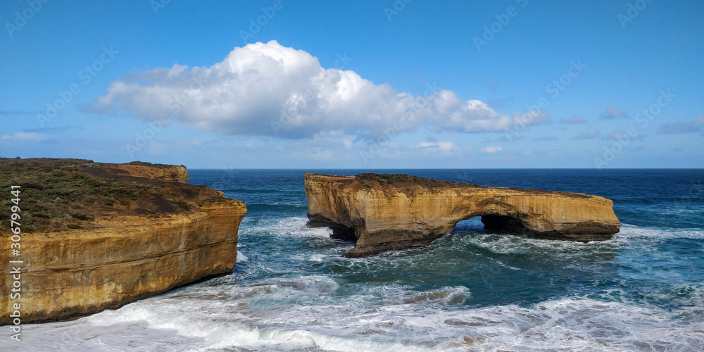 Various rock stacks at the Australian coastline