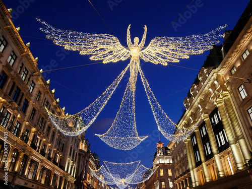 Photography europe, UK, England, London, regent street christmas lights