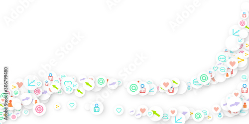Social media marketing, Communication concept.