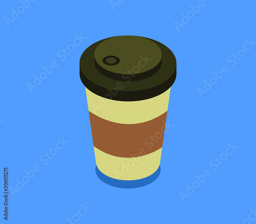 isometric coffee cup