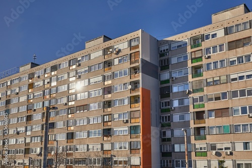 Photography Residential building block with many flats