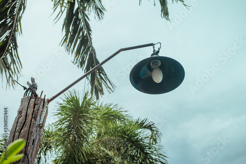 Lighting Lamp latern on the street in Asia