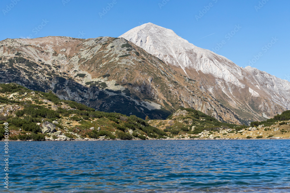 Fish Banderitsa lake and Vihren Peak, Pirin Mountain, Bulgaria
