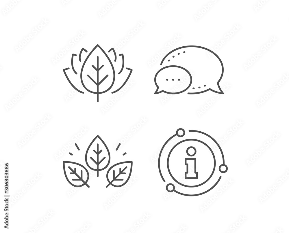 Organic tested line icon. Chat bubble, info sign elements. Bio cosmetics sign. Fair trade symbol. Linear organic tested outline icon. Information bubble. Vector Organic tested line icon. Chat bubble, info sign elements. Bio cosmetics sign. Fair trade symbol. Linear organic tested outline icon. Information bubble. Vector