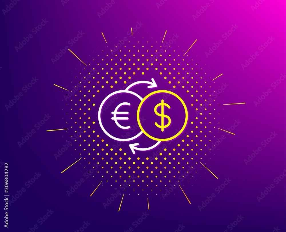 Fototapeta premium Money exchange line icon