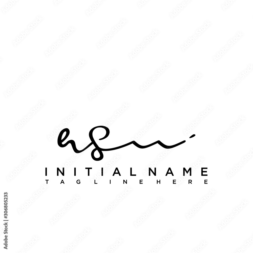 Initial letter RS Signature handwriting Logo Vector Stock Vector ...