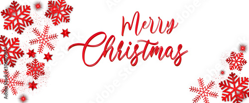 Carte ou bannière de noël et joyeuse année sur fond blanc