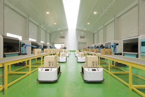 AUTOMATED GUIDED VEHICLES (AGV). photo