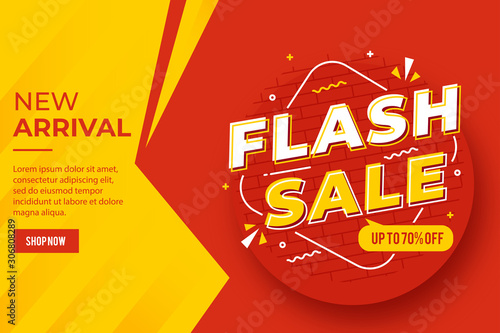 Flash sale discount banner promotion