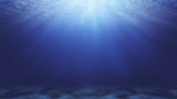 Blue deep water in the sea abstract natural background.