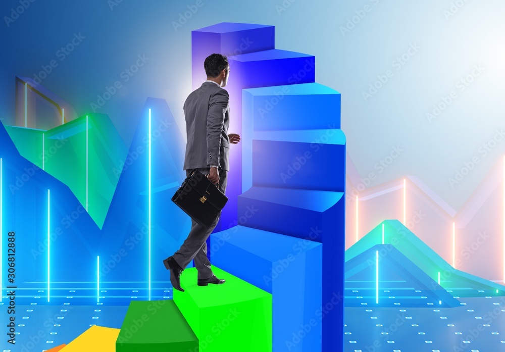 Career development with stairs in business concept Career development with stairs in business concept