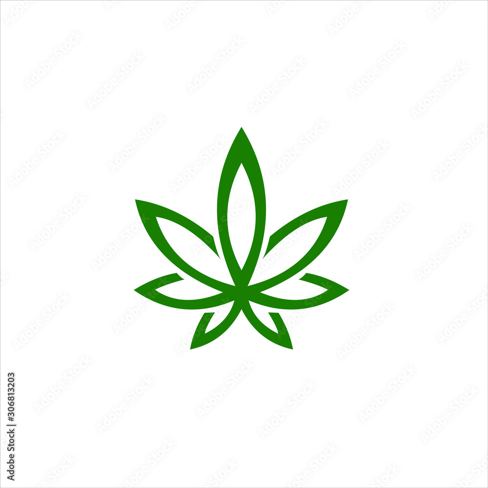 cannabis leaf icon. green leaf white background cannabis leaf icon. green leaf white background