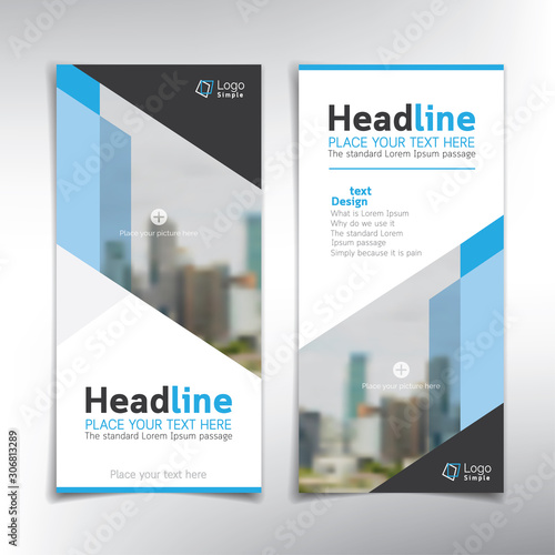 Vertical banner vector background template
