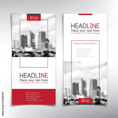 Vertical banner vector background template