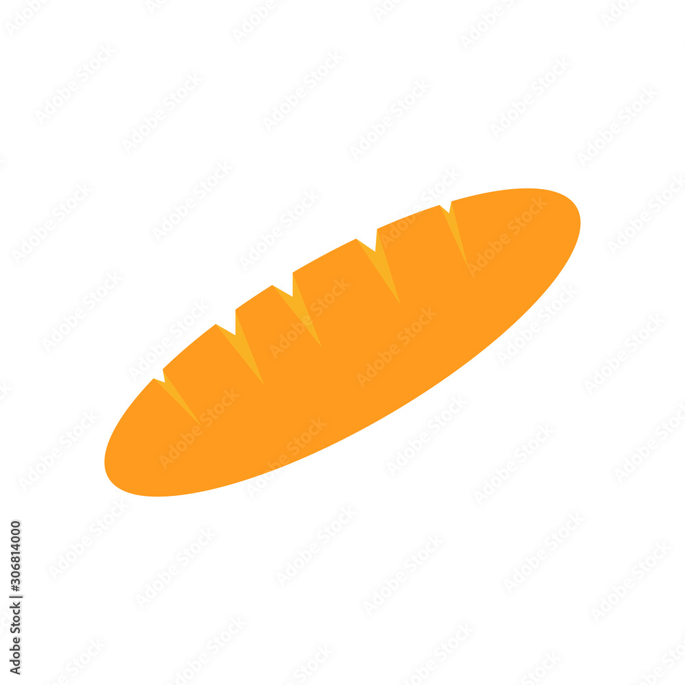 Bread icon flat design style. vector illustration