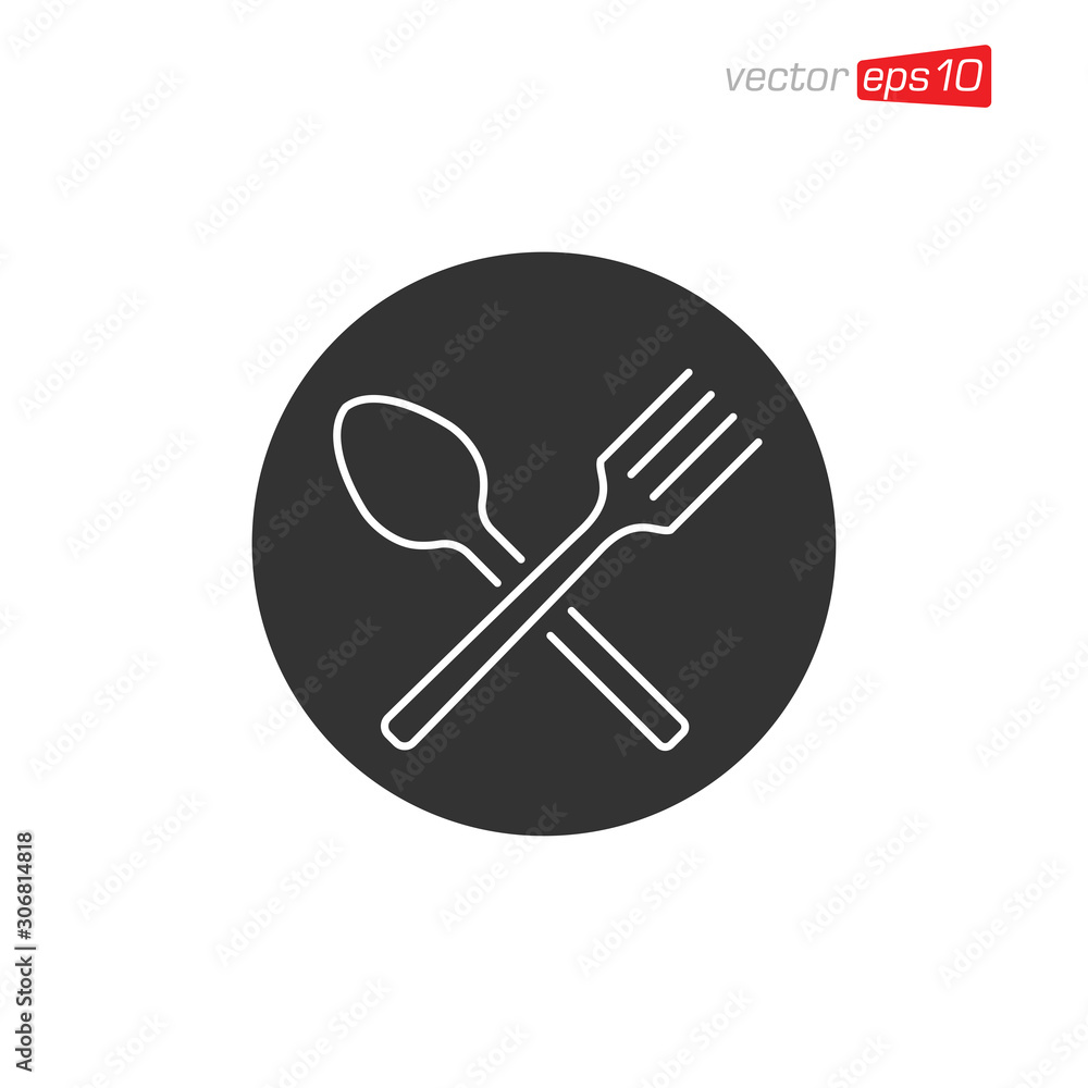Cutlery Icon Design Vector Template Cutlery Icon Design Vector Template