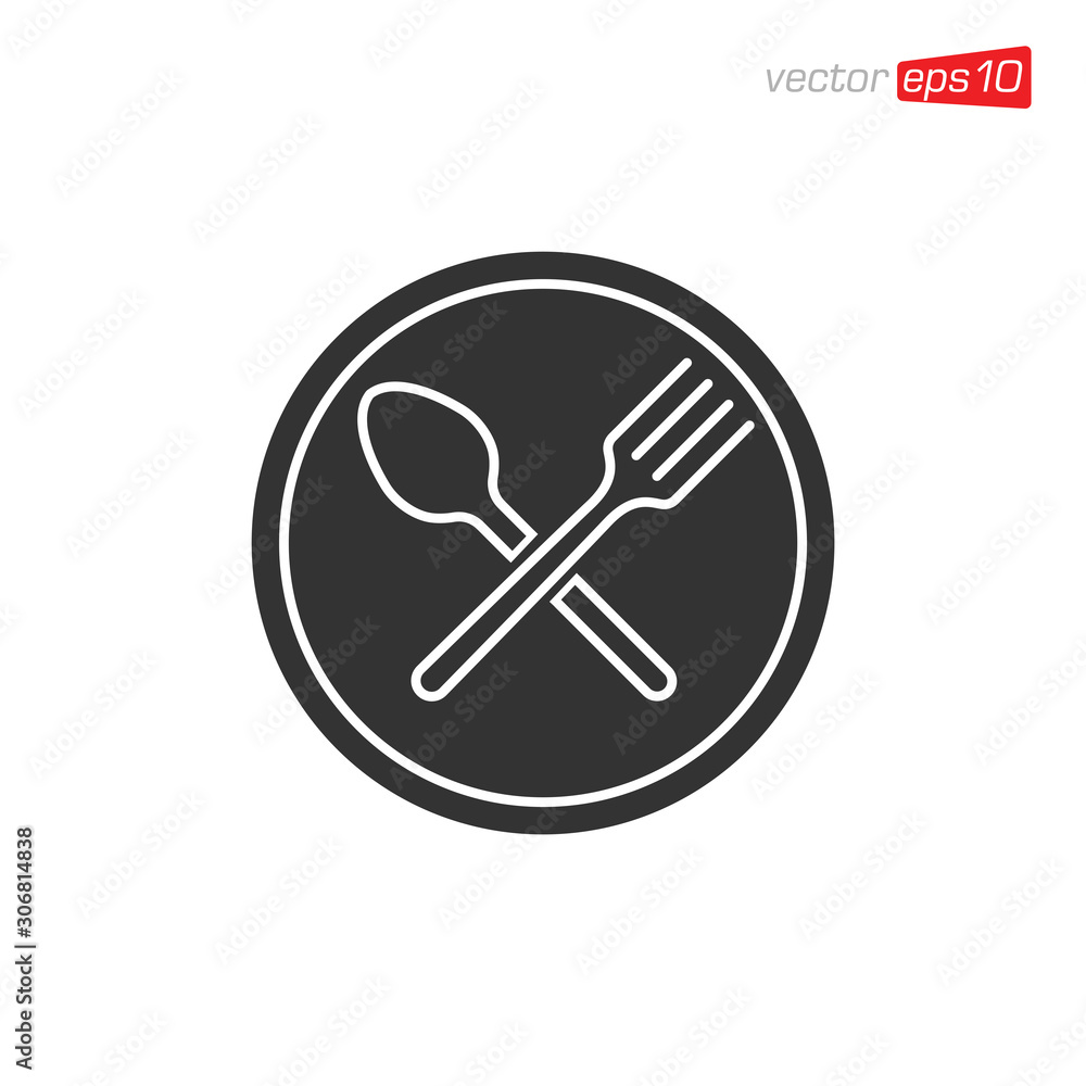 Cutlery Icon Design Vector Template Cutlery Icon Design Vector Template