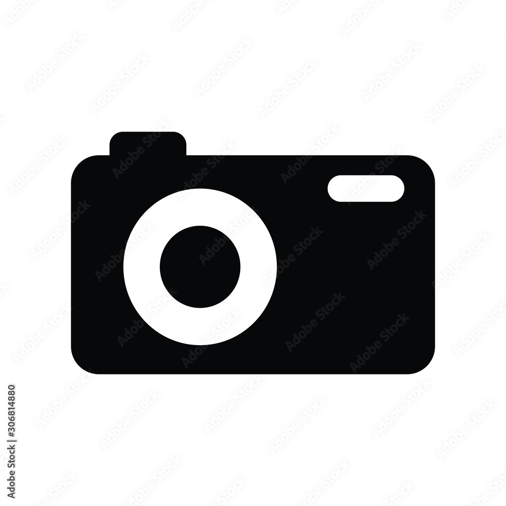 Photo camera icon on white background. vector illustration Photo camera icon on white background. vector illustration