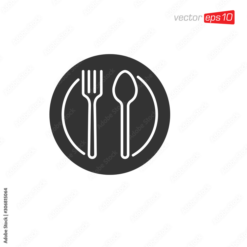 Cutlery Icon Design Vector Template Cutlery Icon Design Vector Template