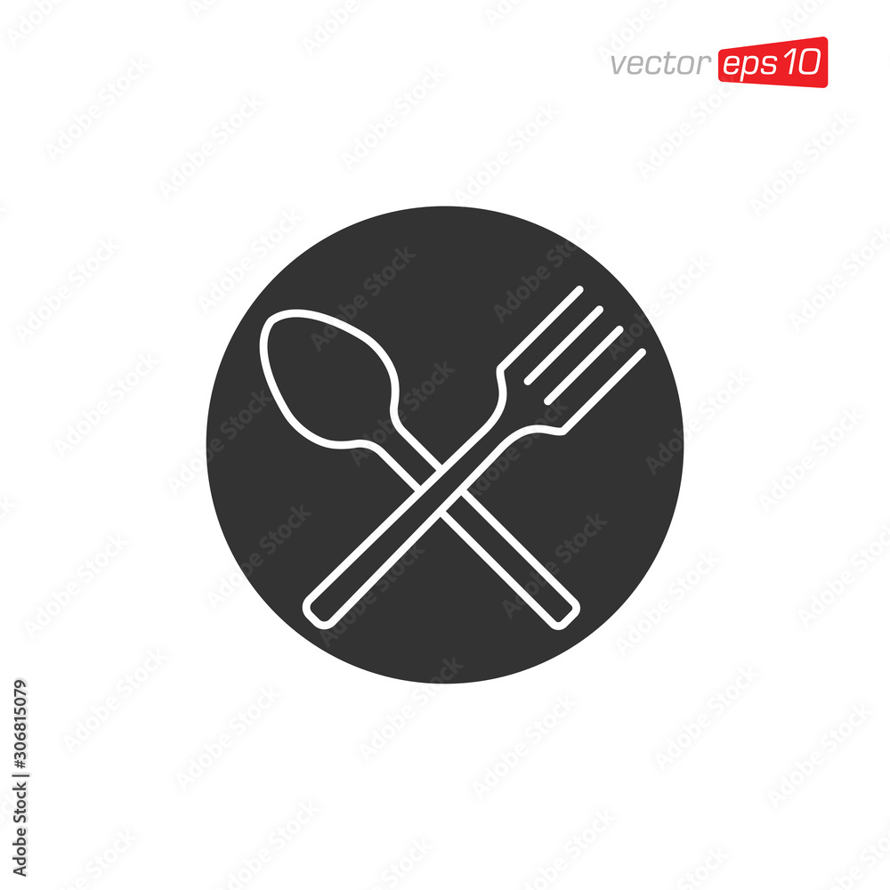 Cutlery Icon Design Vector Template Cutlery Icon Design Vector Template
