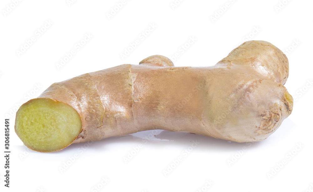 Fototapeta premium ginger root isolated on white background