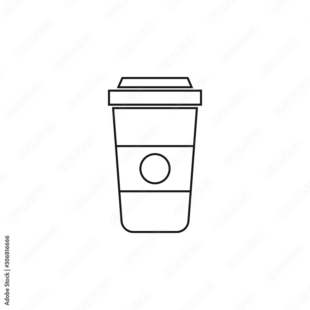 Coffee take away flat icon. vector illustration Coffee take away flat icon. vector illustration