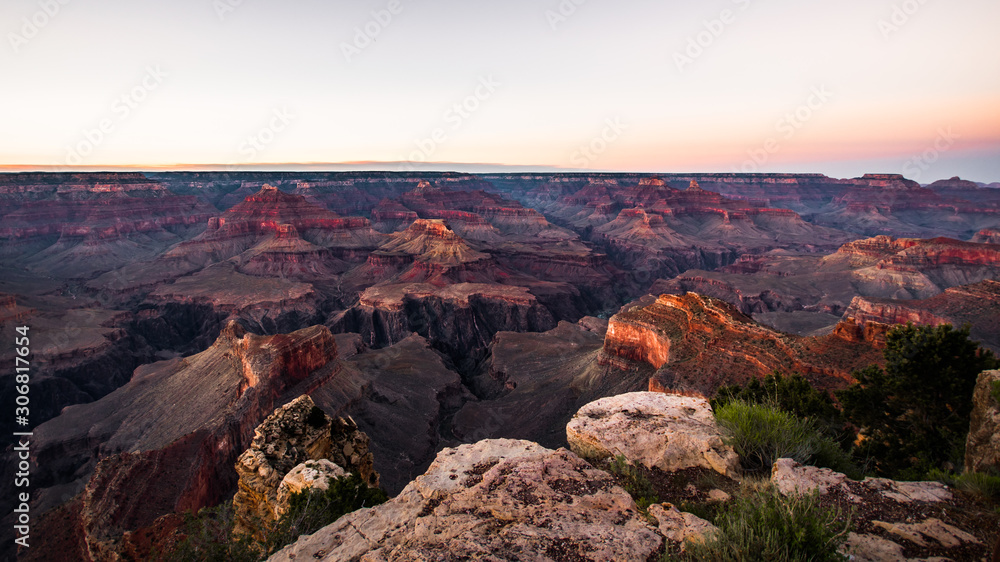Sunset over the Grand Canyon National Park from Hopi Point