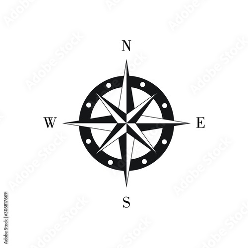 Compass sign icon symbol. vector illustration