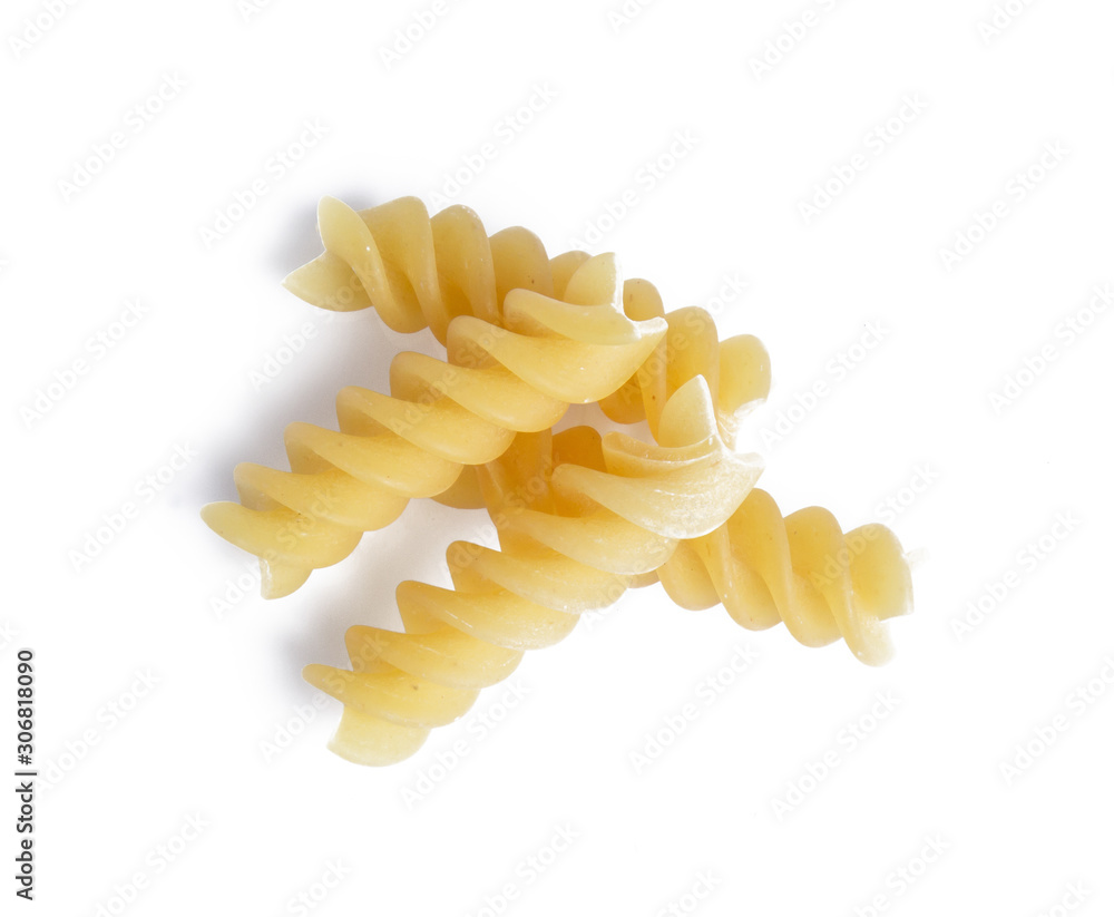 raw pasta isolated on white background raw pasta isolated on white background