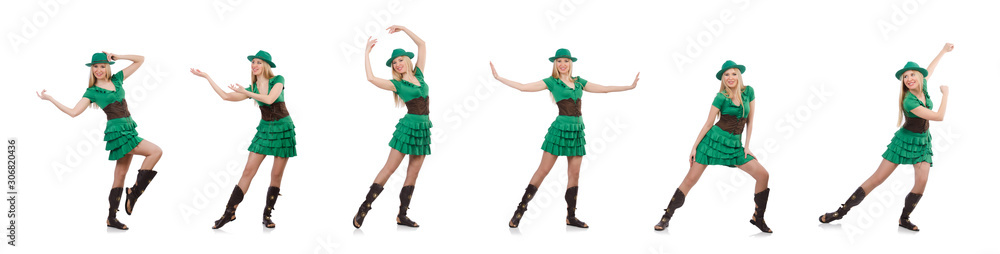 Woman in saint patrick concept