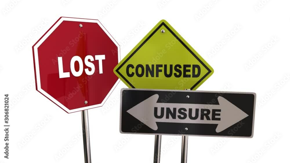 Lost Confused Unsure Uncertainty Road Signs 3d Animation Lost Confused Unsure Uncertainty Road Signs 3d Animation